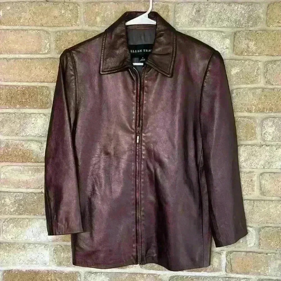 Ellen Tracy Leather Jacket - Picture 1 of 3